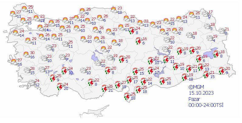 Meteoroloji sağanak alarmı verdi. Şemsiyesiz dışarı çıkmayın 19